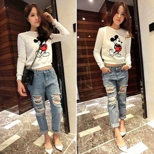 Destroyed boyfriend jeans